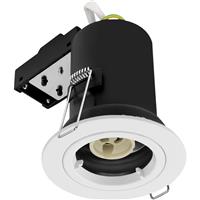 Meridian Lighting Fire Rated Cast GU10 Downlight in White Steel
