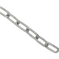 Bright Steel Chain 6mm x 33mm x 10m in Silver