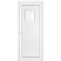 Crystal uPVC Front Door Small square glass Chatsworth White Right Hand 920 x 2090mm Obscure Glass 920 x 2090 x 70