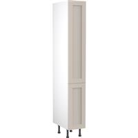 Kitchen Kit Flatpack Shaker Kitchen Cabinet Pull Out Tall Larder Unit Ultra Matt 300mm in Light Grey MFC