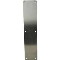 Lockworks Radius Corner Finger Plate 350 x 75mm in Stainless Steel