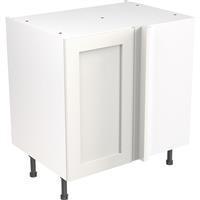 Kitchen Kit Flatpack Shaker Kitchen Cabinet Base Blind Corner Unit Ultra Matt 800mm in White MFC