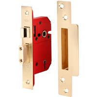 Union BS 5 Lever Mortice Sashlock 76mm Brass in Gold