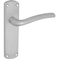 Serozzetta Cuatro Door Handles Latch Satin (Pair) in Chrome