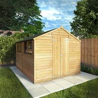 Mercia Overlap Apex Shed 10' x 8' in Natural Timber