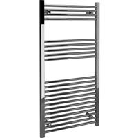 Kudox Flat Ladder Towel Radiator 1200 x 600mm 1348Btu in Chrome Steel