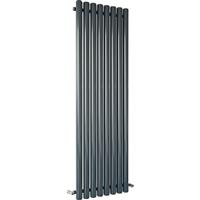 Ximax Devon Round Tube Designer Radiator 1500 x 585mm 4642Btu in Anthracite Steel