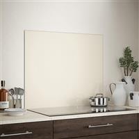 Splashback Cotton Self-Adhesive Glass 900 x 750mm in Cream