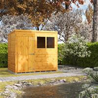 Power Pent Shed 7' x 5' in Natural Timber