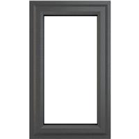 Crystal Casement uPVC Window Right Hand Opening 610mm x 820mm Clear Double Glazing /White in Grey