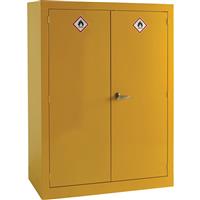 Barton Hazardous Substance Cabinet 1524 x 915 x 457mm in Yellow Steel