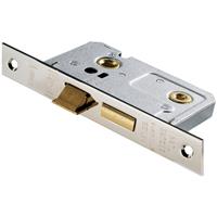 Eurospec Bathroom Lock 2.5" Polished Nickel in Silver