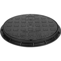 Aquaflow Large Inspection Cover & Frame Round in Black