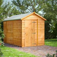 Power Overlap Apex Shed 10' x 6' No Windows in Natural Timber