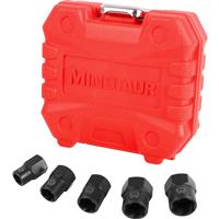 Minotaur Bolt Grip Nut Remover Set 5 Piece Steel Alloy