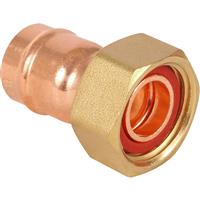 Made4Trade Solder Ring Straight Tap Connector 22mm x 3/4" (2 Pack) in Copper
