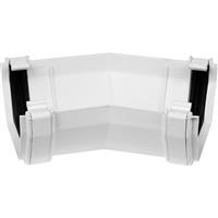 Aquaflow 114mm Square Line Gutter Angle 150deg in White PVCU
