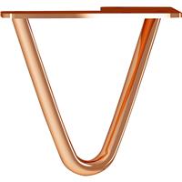 Rothley 2-Pin Hairpin Leg 100mm Polished (4 Pack) in Copper Steel