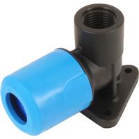 JG Speedfit MDPE Wall Plate Elbow 20mm x 1/2" in Black/Blue