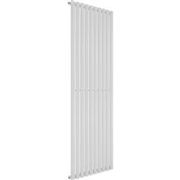 Azur Nero Designer Oval Tube Radiator 1800 x 600mm 4178Btu in White Steel