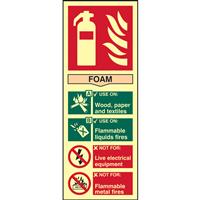 Centurion Photoluminescent Fire Extinguisher Sign Foam