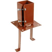 Powapost Cast in Post Shoe 75 x 75mm Powder Coated Steel