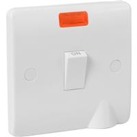 Scolmore Click Click Mode 20A DP Switch Neon Flex Outlet in White Plastic