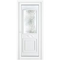 Crystal uPVC Front Door Two panel Large Glass Balmoral White Right Hand 920 x 2090mm Obscure Glass 920 x 2090 x 70