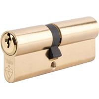 Yale 1 Star 6 Pin Double Euro Cylinder 35-10-35mm Brass in Gold