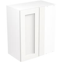 Kitchen Kit Flatpack Shaker Kitchen Cabinet Wall Blind Corner Unit Ultra Matt 600mm in White MFC