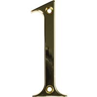 Fab and Fix Fab & Fix Hardex Door Numeral 1 in Gold Zinc