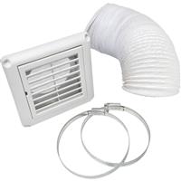 Sensio Aquilo Ventilation Ducting Kit 100mm in white PVC