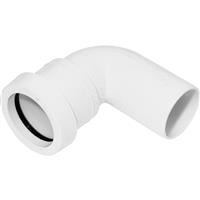 Aquaflow Push Fit 90deg Conversion Bend 40mm in White