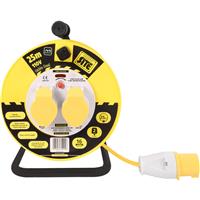 Masterplug 2 Socket 16A Open Cable Reel 25m 110V