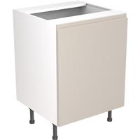 Kitchen Kit Flatpack J-Pull Kitchen Cabinet Base Sink Unit Super Gloss 600mm in Light Grey MFC