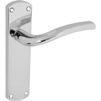 Serozzetta Cuatro Door Handles Latch Polished (Pair) in Chrome