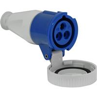Axiom Industrial Watertight Connector IP67 240V 16A in Blue