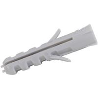 Unbranded Nylon Plug 6mm (100 Pack) in Grey