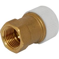 Unbranded BSP Adaptor 15mm x 1/2" Female in Gold Plastic/Brass