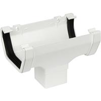 Aquaflow 114mm Square Line Running Outlet in White PVCU