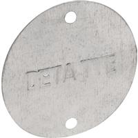 TTE Deta Metal Conduit Box Lid Light GV 20/25mm in Silver