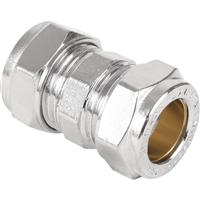 Made4Trade Compression Straight Coupler Plated 15mm in Chrome