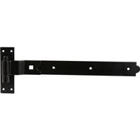 Perry Hook & Band Cranked Hinge 300mm (2 Pack) in Black