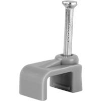 Made4Trade Twin & Earth Cable Clips 10mm (100 Pack) in Grey