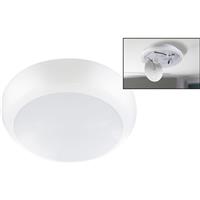 Integral LED Tough Shell Pro Bulkhead IP65 On/Off Adjustable Microwave Sensor in White Polycarbonate