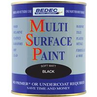 Bedec Multi Surface Paint Matt 750ml in Black Plastic
