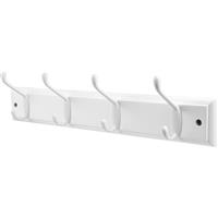 on Hook Rail 4 Hook in White