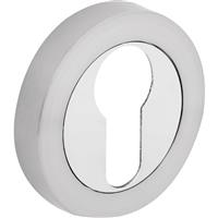 Euro Escutcheon Dual Tone Nickel in Silver