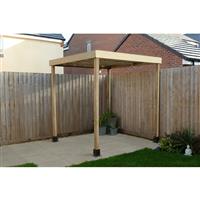 Forest Garden Modular Pergola No Sides in Natural Timber