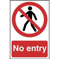 Centurion Prohibition Sign No Entry 148x210